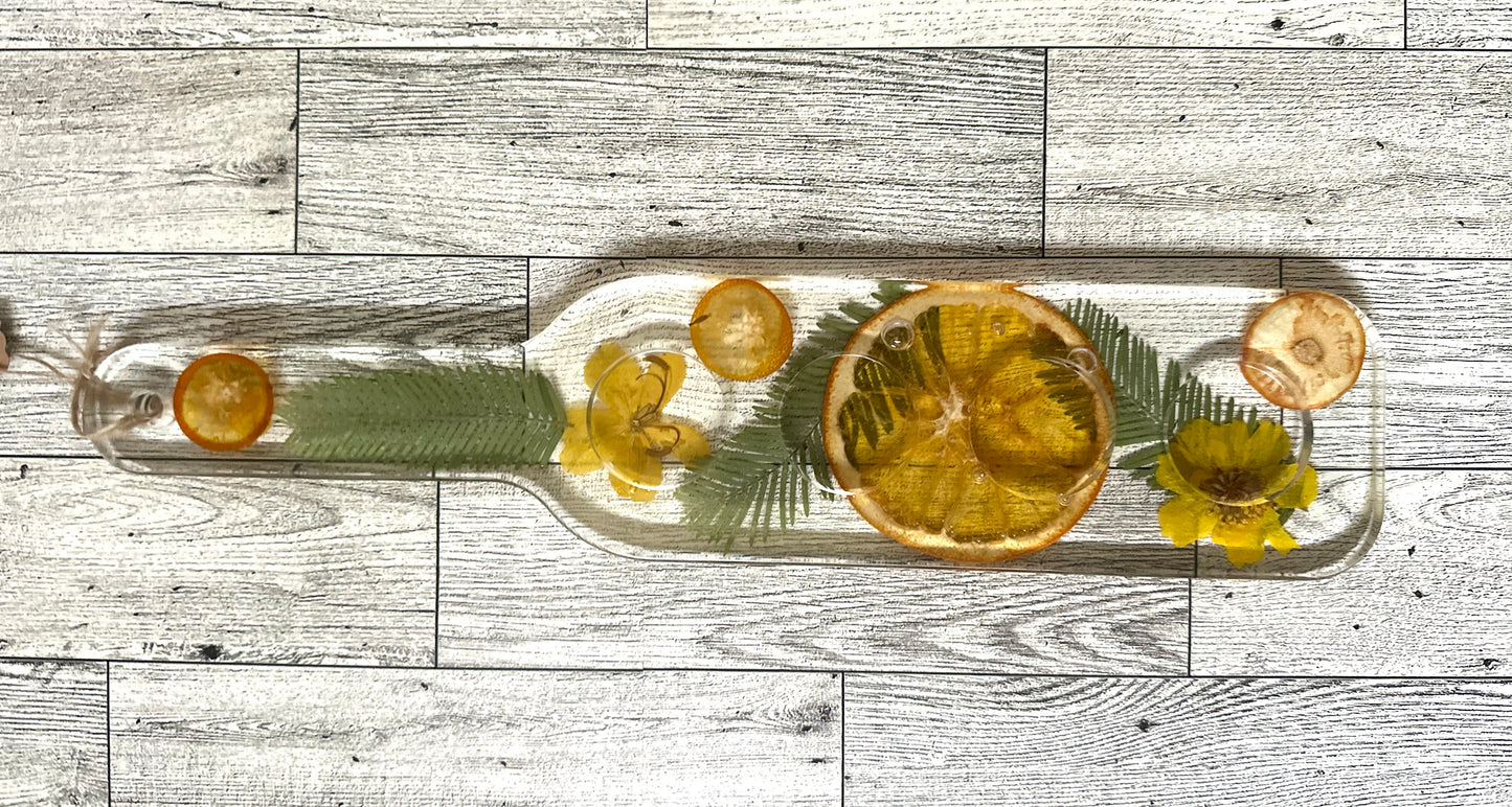 Orange slice flight board