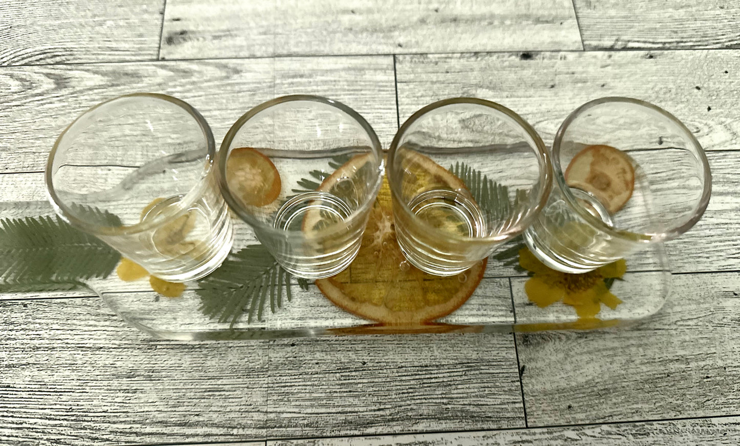 Orange slice flight board