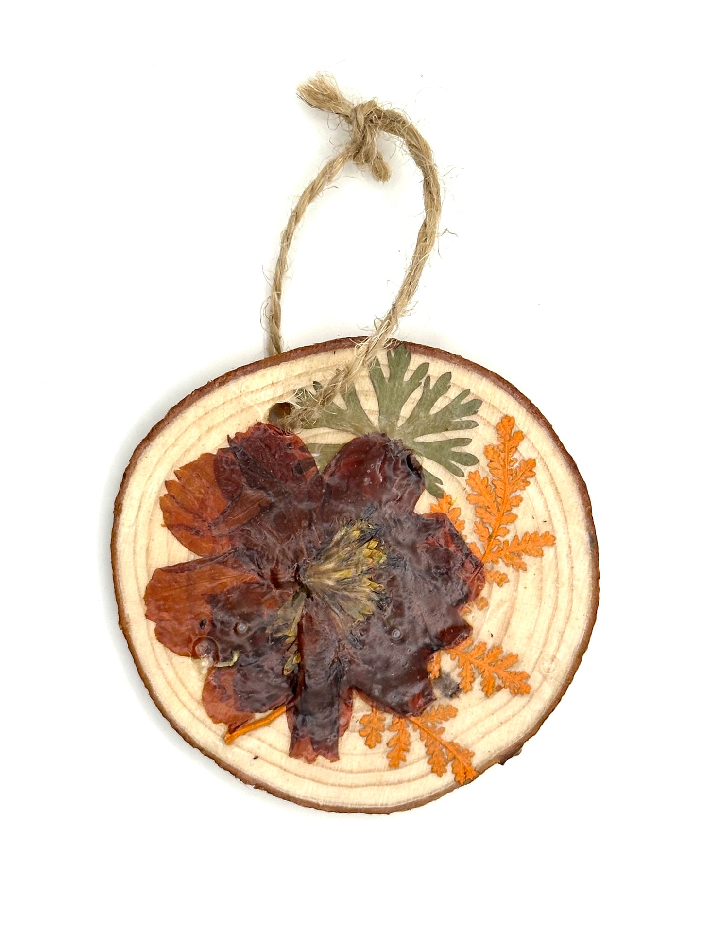 Dried leaf ornament