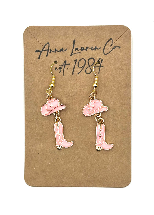 Cowgirl Hat and Boots Earrings