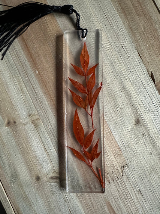 Handmade resin bookmarks with dried flowers