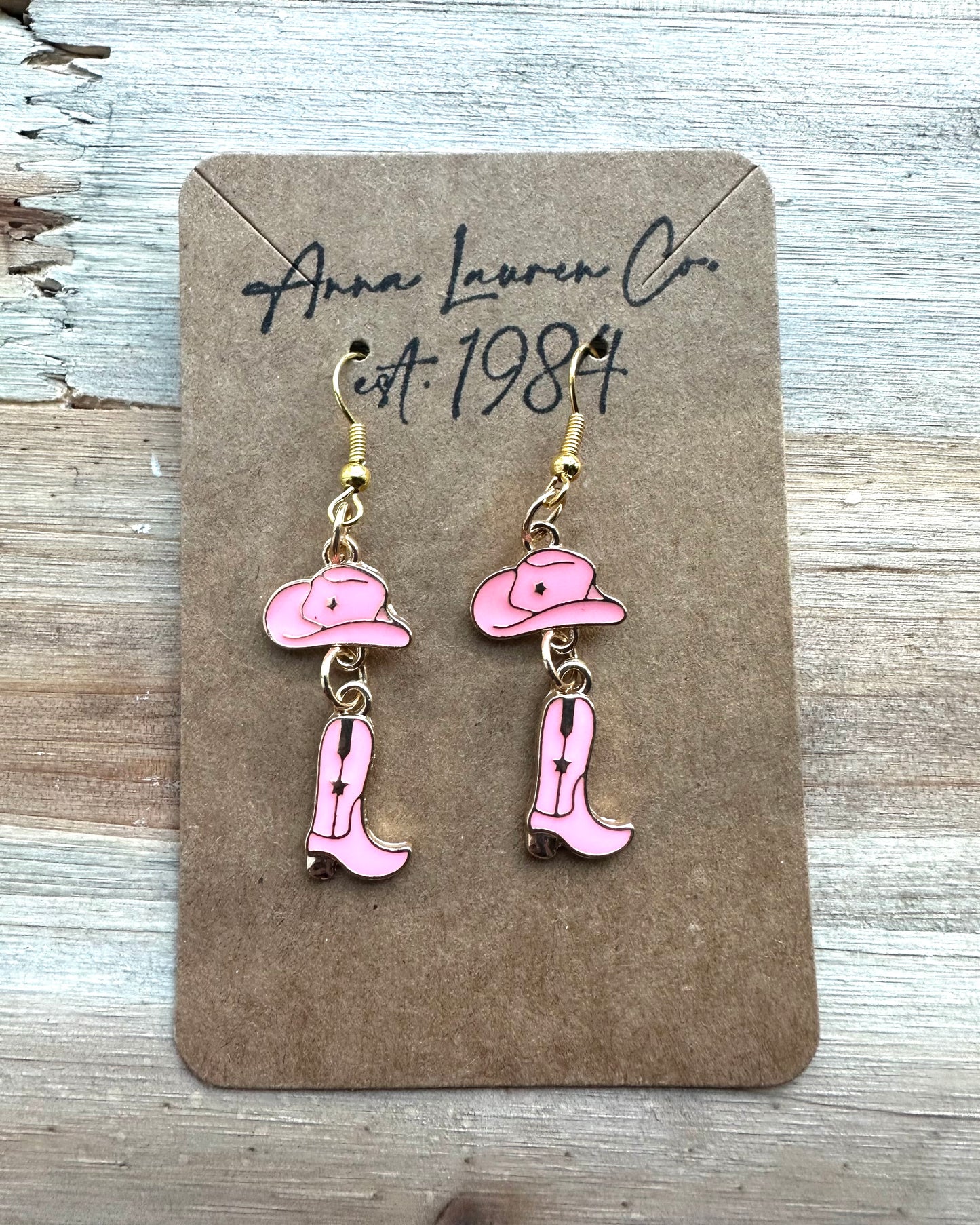 Cowgirl Hat and Boots Earrings
