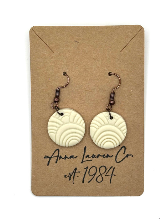 Cream clay earrings