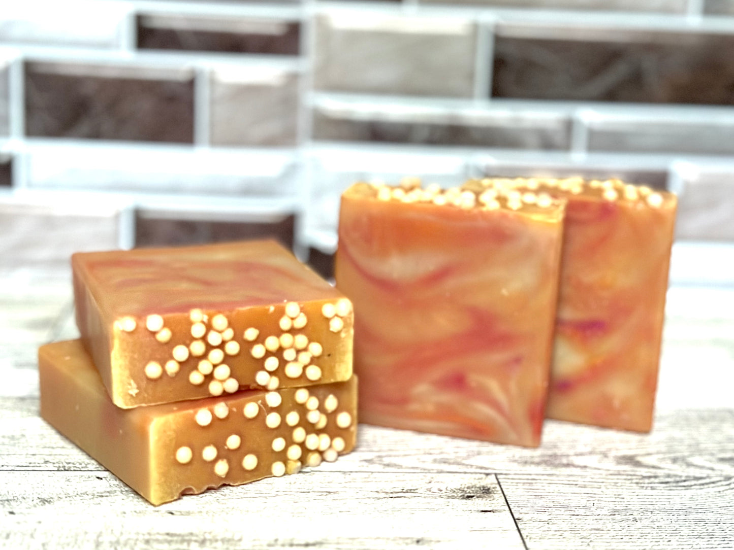 Peach Peony and Pearl Cold Process Soap
